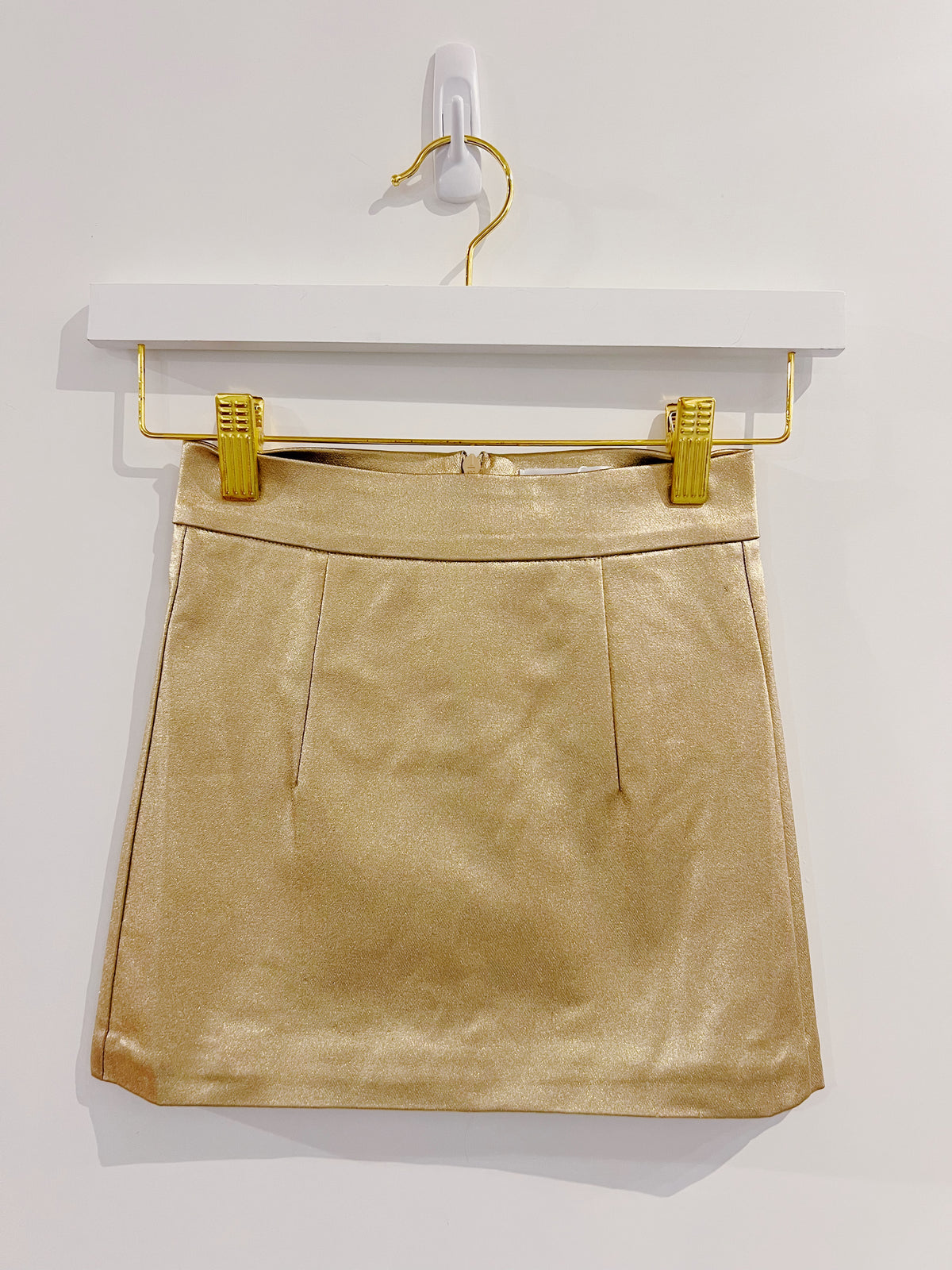 Tween Style Gold Mini Skirt