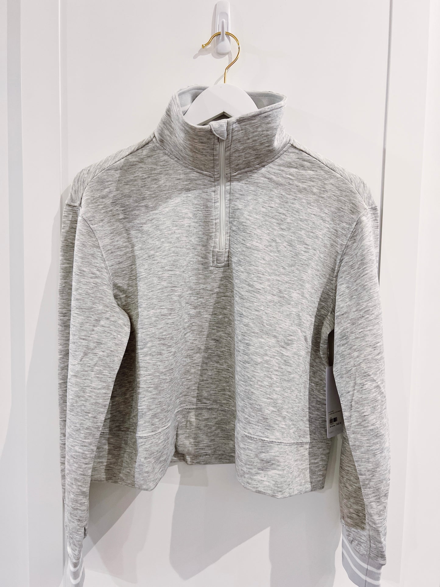 Juniors Grey 1/4 Zip Pullover