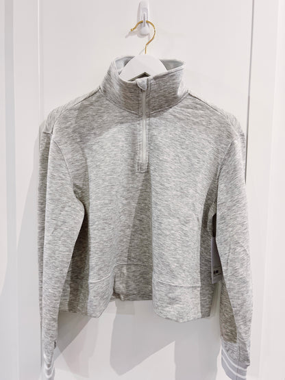 Juniors Grey 1/4 Zip Pullover