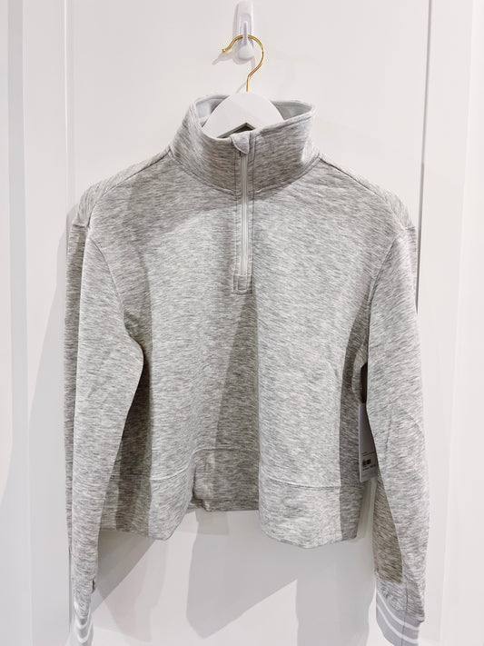 Juniors Grey 1/4 Zip Pullover