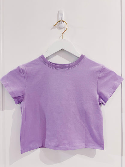 Azarhia Solid Boxy Tee- Lavender