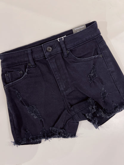 Black Denim Shorts