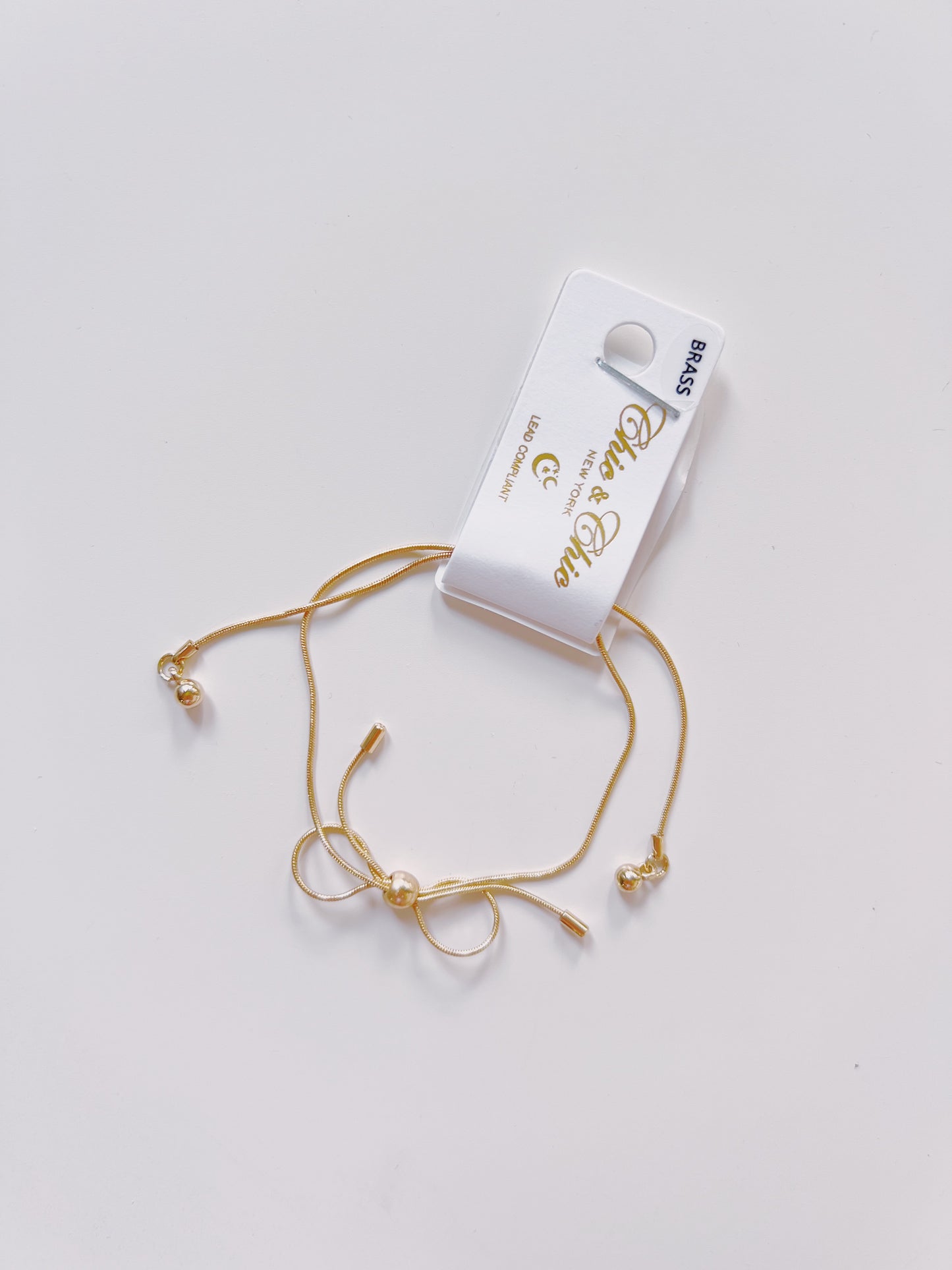 Gold Bow Snake Chain Bracelet