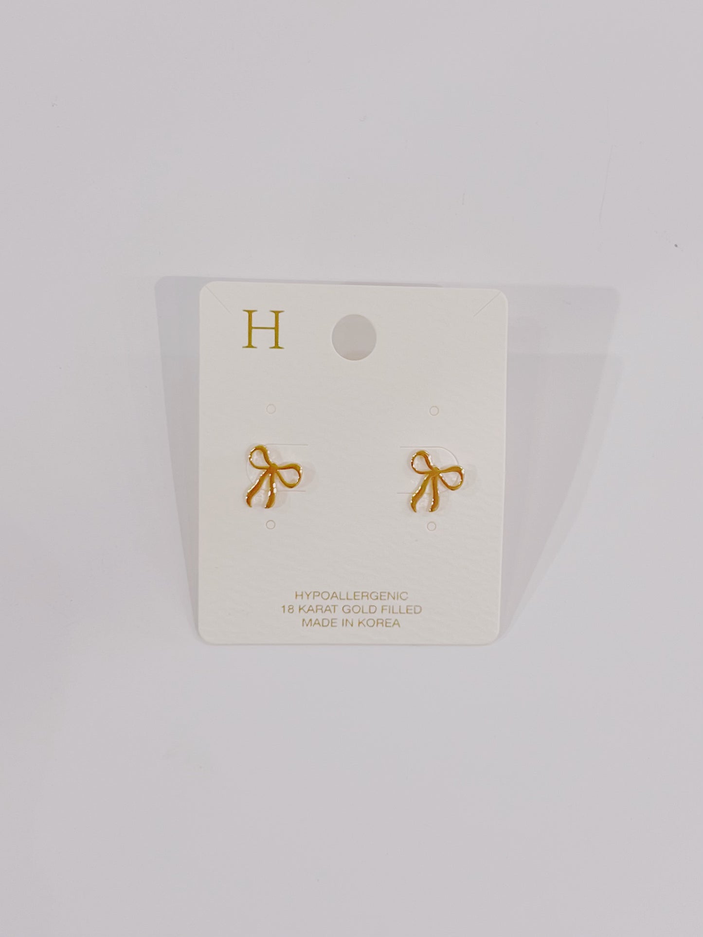 Gold Dainty Bow Studs