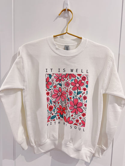 White It Is Well With My Soul Graphic Sweatshirt