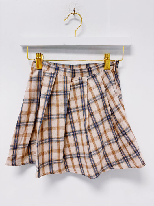 Sadie & Sage Plaid Pleated Skirt