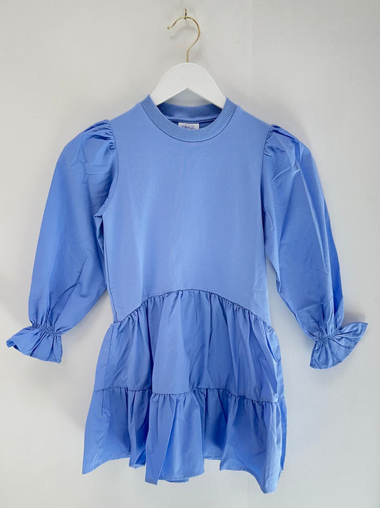 Pleat Light Blue Cece Dress