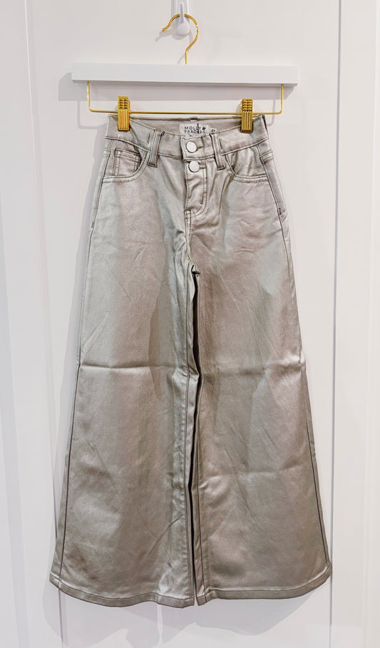 Molly Bracken Silver Woven Pants