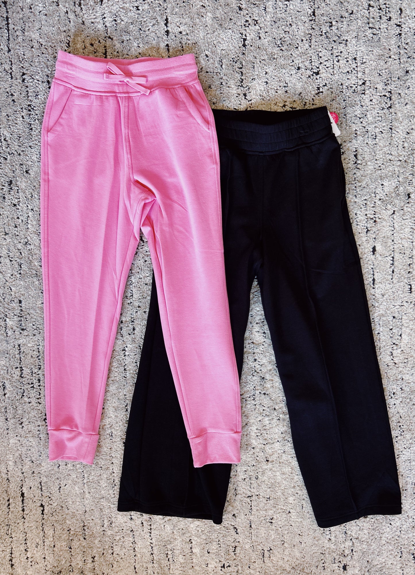 Black/Pink Wide Leg Pant & Jogger Set
