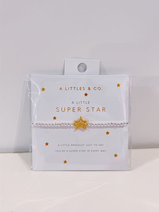 A Little Silver Super Star Bracelet