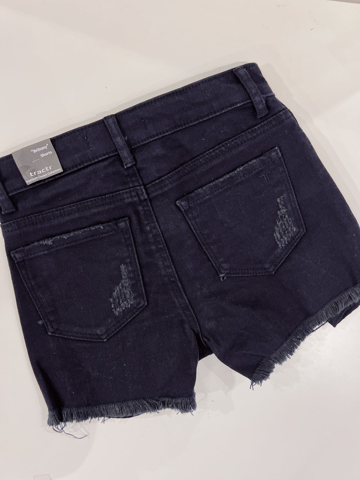 Black Denim Shorts