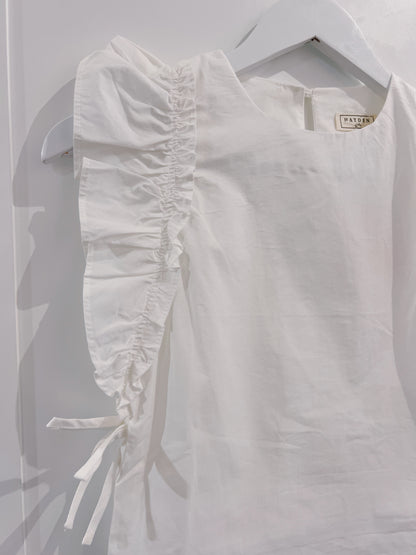 Hayden Off White Side Bow Detail Top