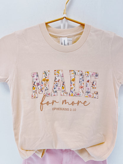Cream Made for More Graphic Tee