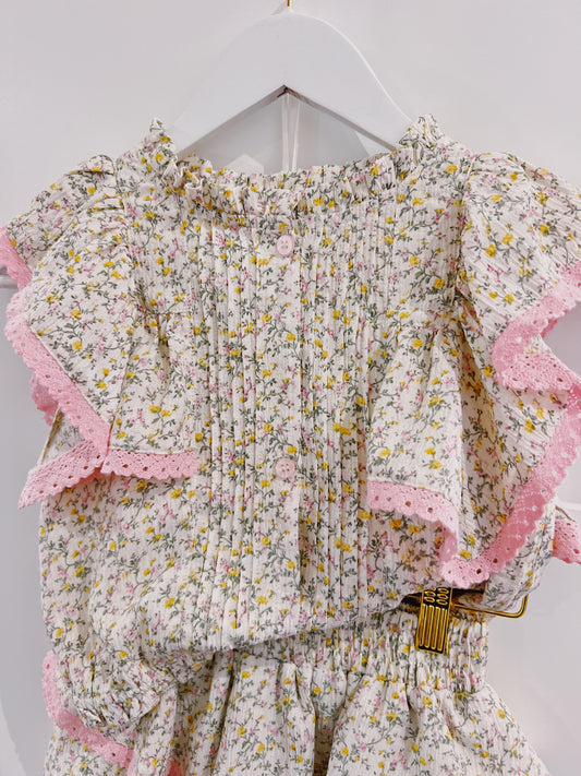 Cream Ditsy Posie Top