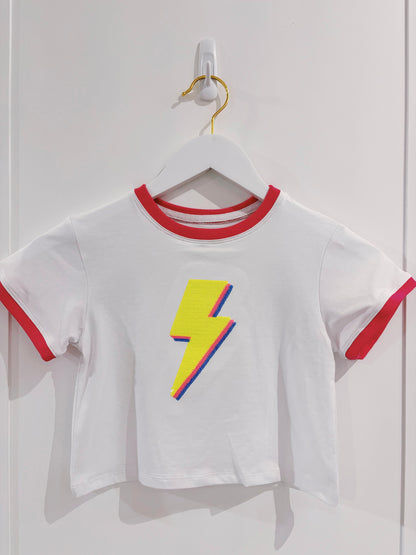 Azarhia Pink Lightening Bolt Boxy Tee