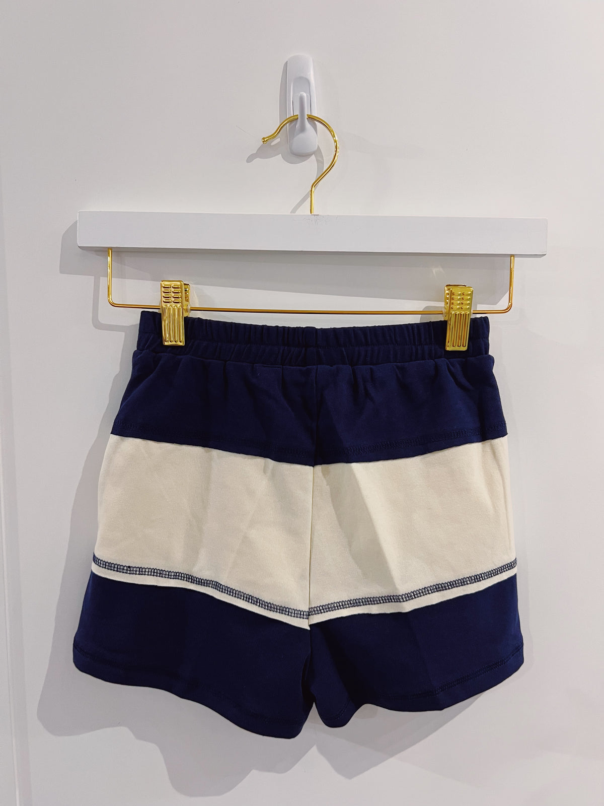 Hayden Navy/Cream Half Zip Short Set