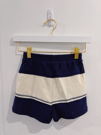 Hayden Navy/Cream Half Zip Short Set