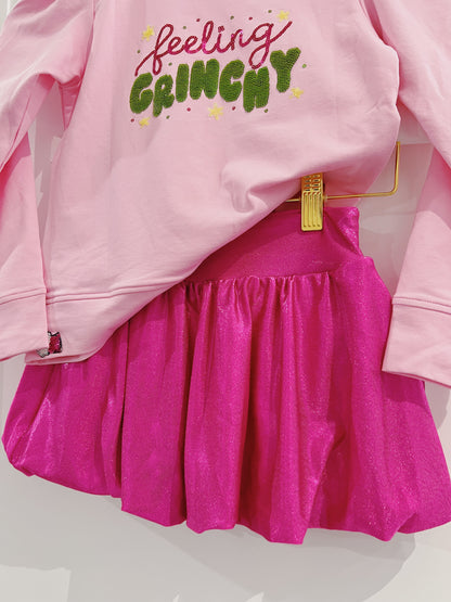 Azarhia Hot Pink Shimmer Bubble Skort