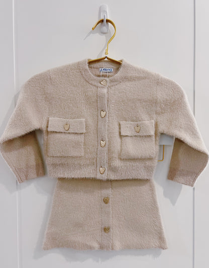 Mayoral Beige Tricot Skirt Set