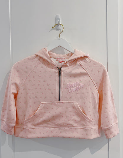 Happy Camp3r Ballet Pink Half Zip Scuba Hoodie