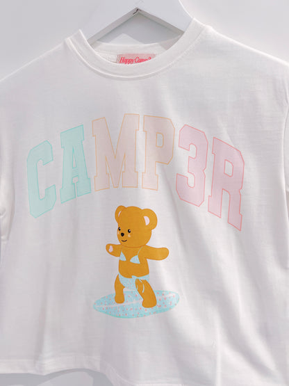 Cream Surfer Camp3r Tee