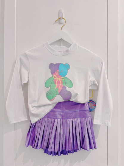 Azarhia Glitter Bear L/S Boxy Tee
