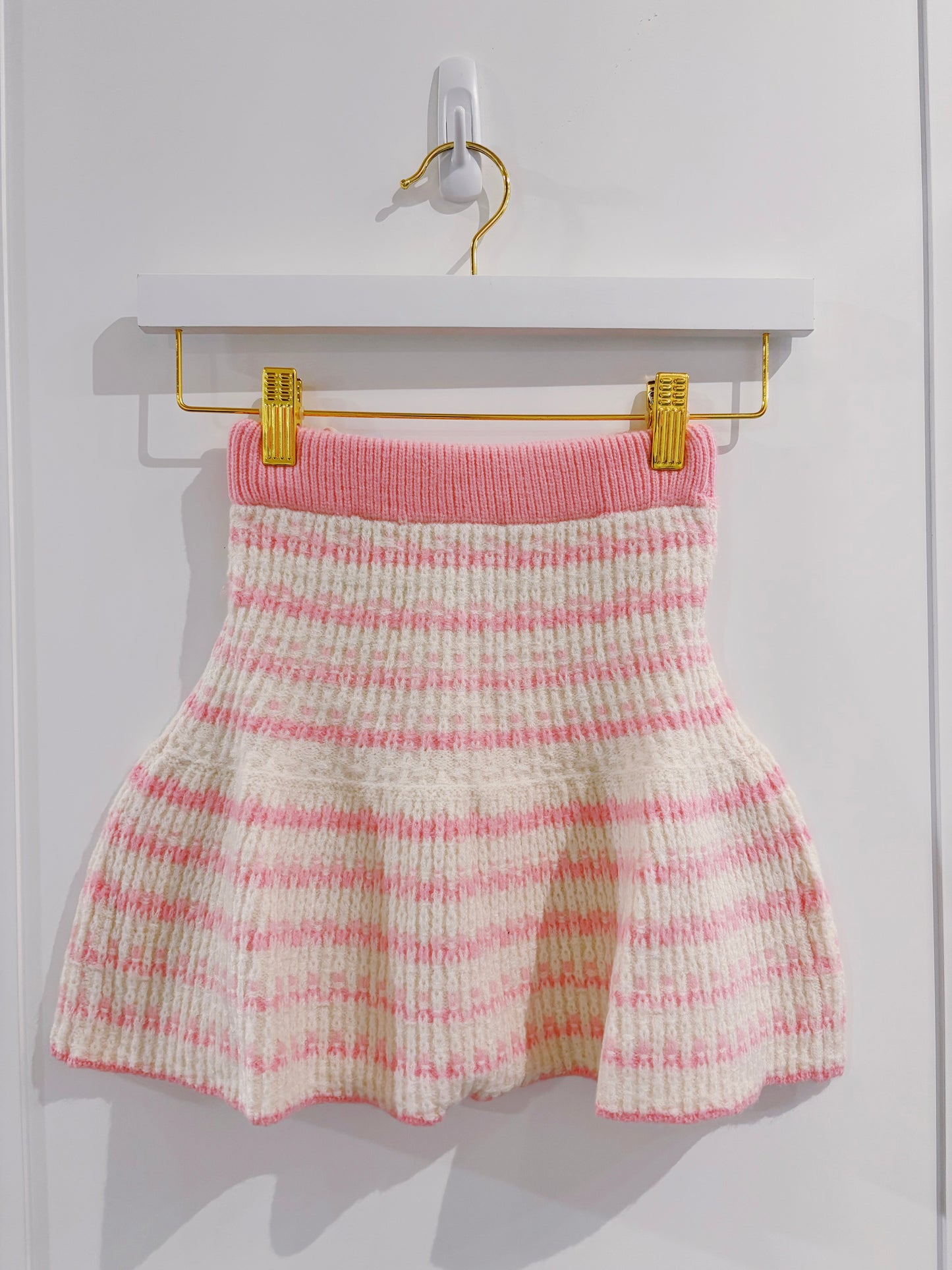 Pink Printed Sweater Skirt