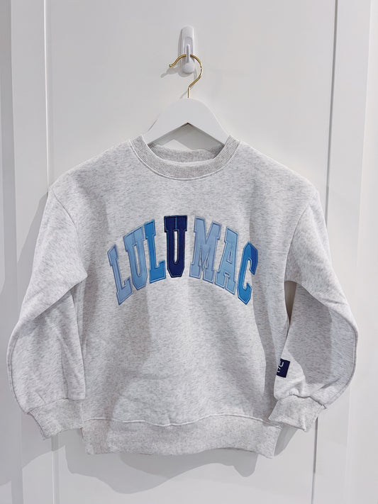 LuLu Mac Youth Heather Grey/Blue Multi Sweatshirt