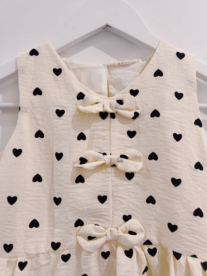 Hayden Ivory Ditsy Heart Peplum Tank