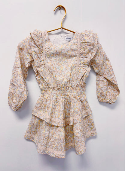 Pleat Icy Floral Tate Dress