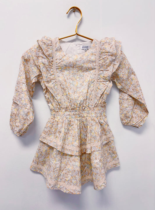 Pleat Icy Floral Tate Dress