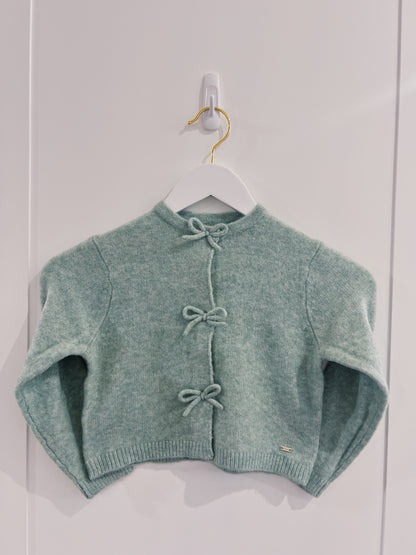 Mayoral Aqua Bow Cardigan