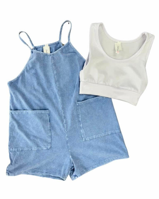 Good Girl White Sleeveless Crop Tank