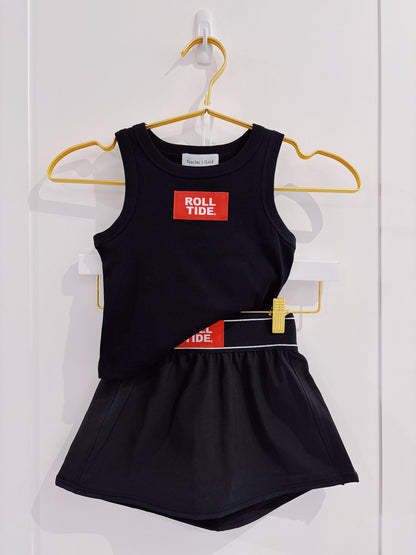 Scarlet & Gold Roll Tide Alli Airy Tank-Black