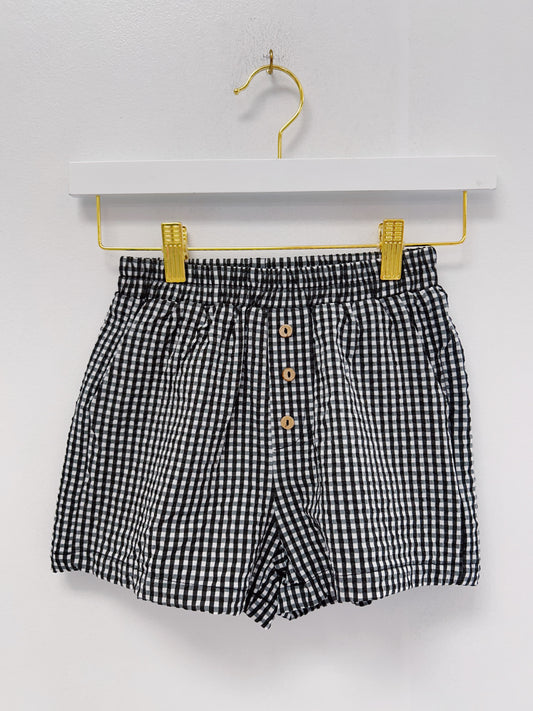 Hayden Black Gingham Shorts