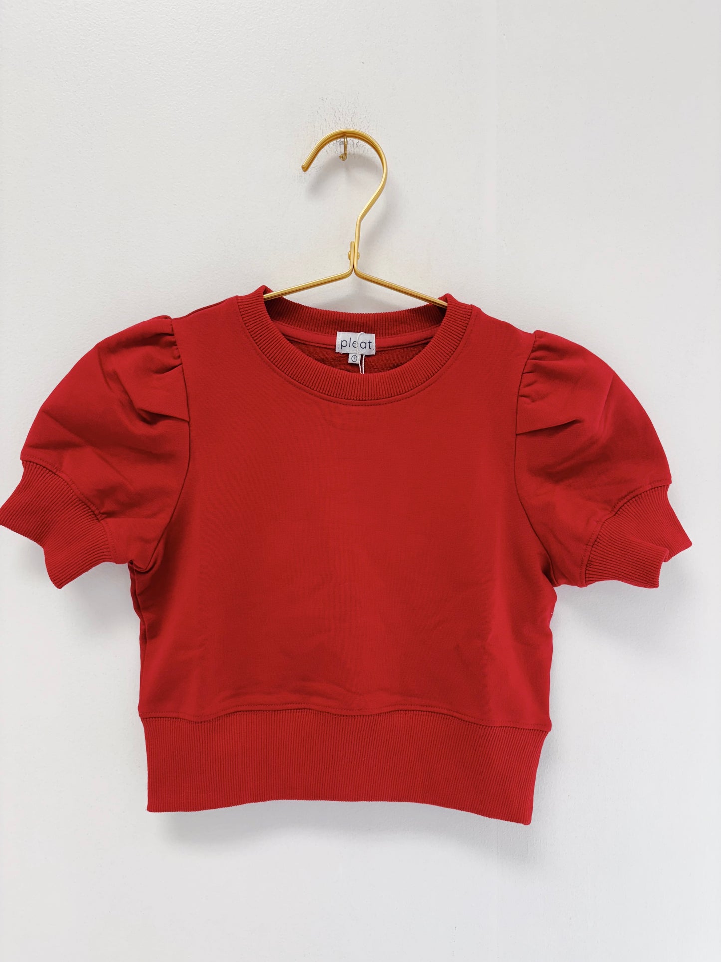 Pleat Red Riley Sweatshirt