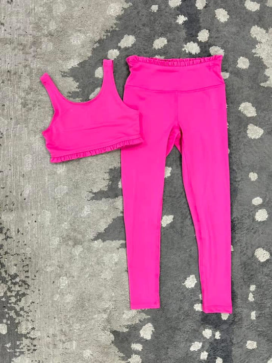 Raspberry Rose Laney Sports Bra Legging Set