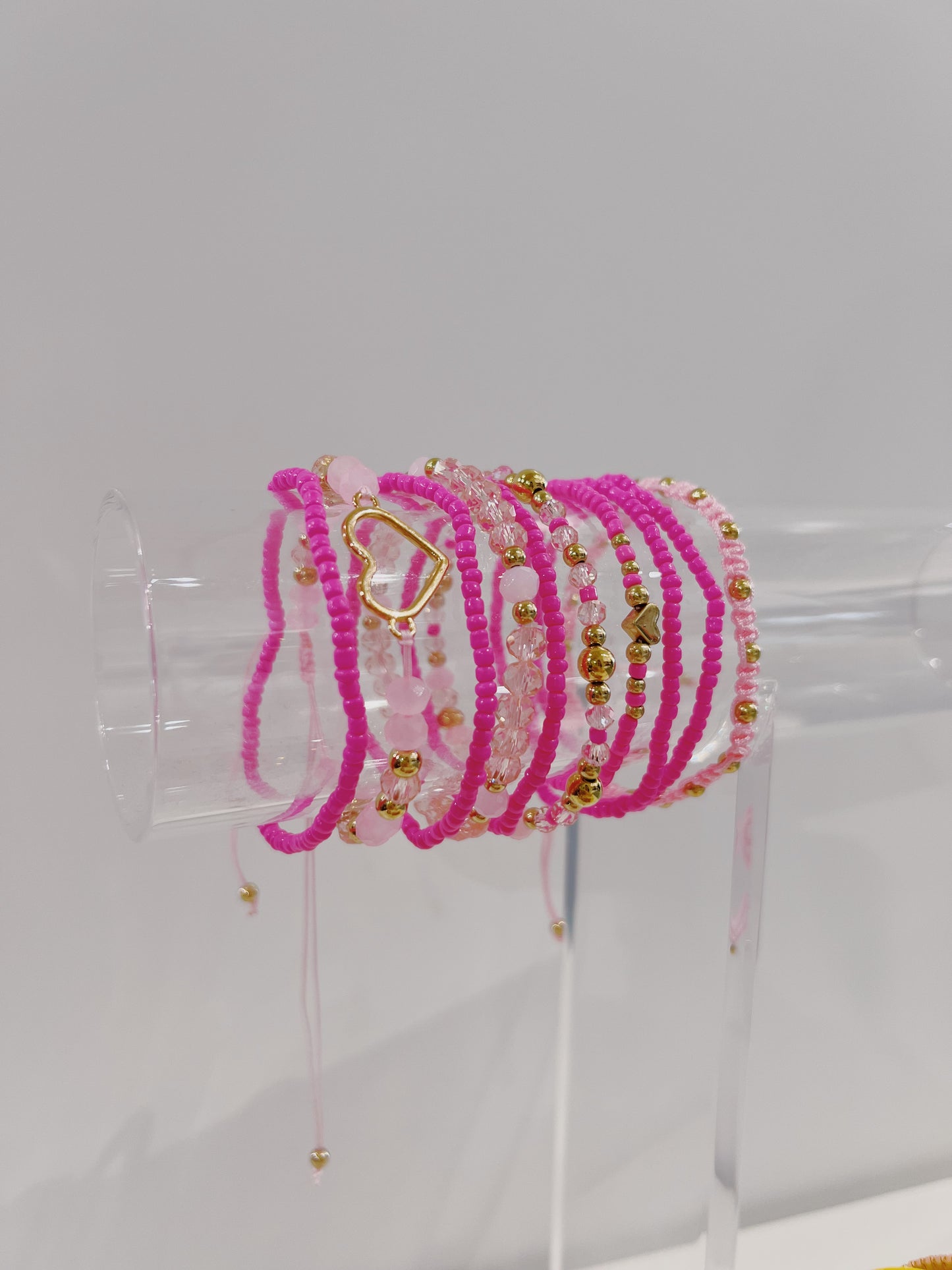 Hot Pink Bracelet Stack