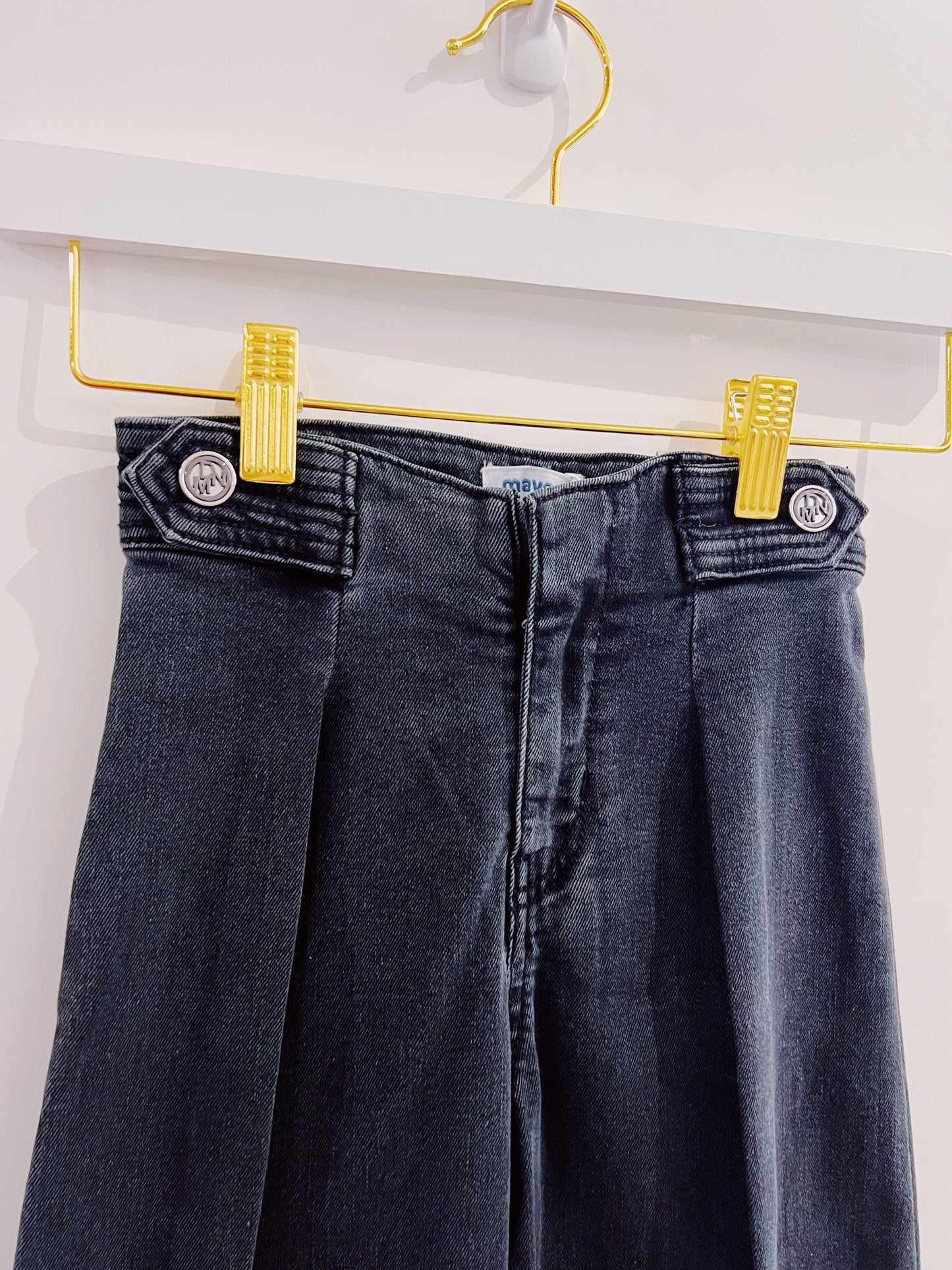 Mayoral Coal Wide Leg Denim Pants