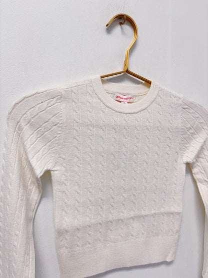 Design History Winter White L/S Top
