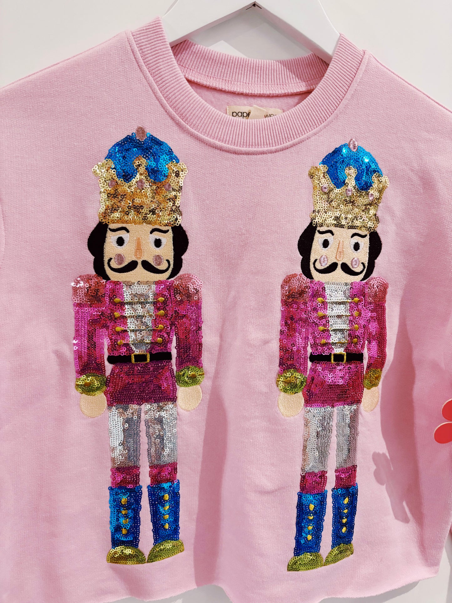 Paper Flower Sequin Nutcrackers Sweatshirt