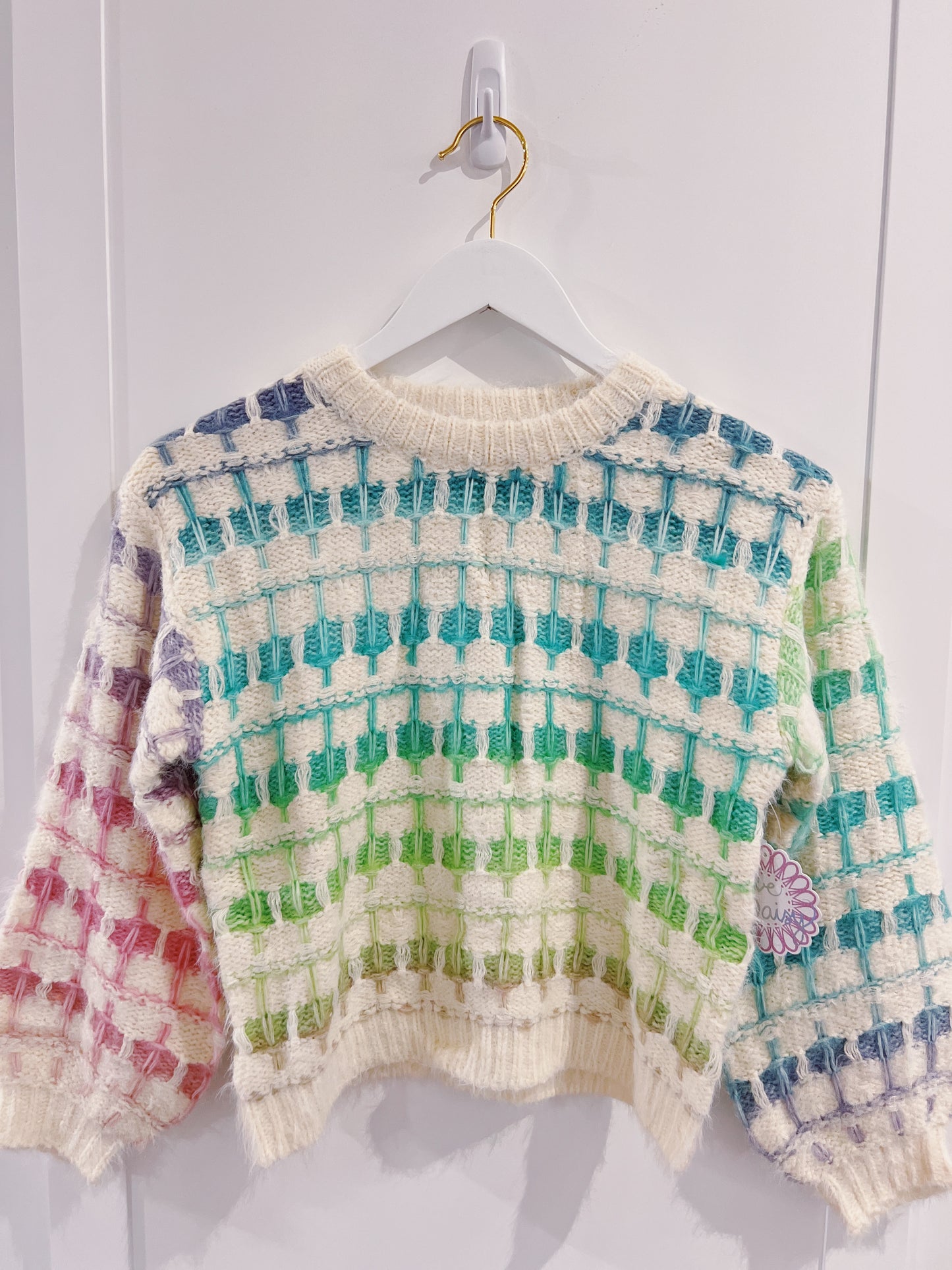 Love Daisy Pastel Rainbow Sweater