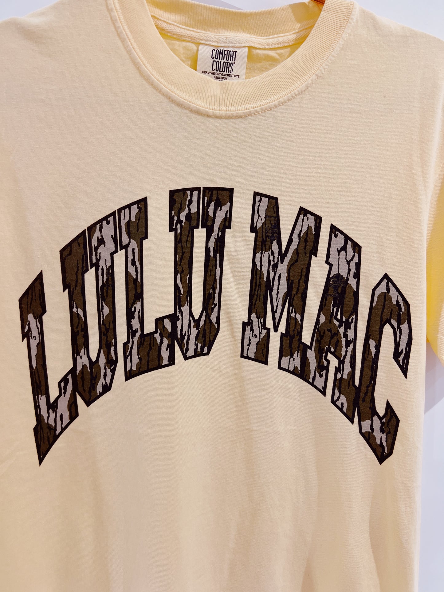 Butter Yellow Camo Lulu Mac Tee