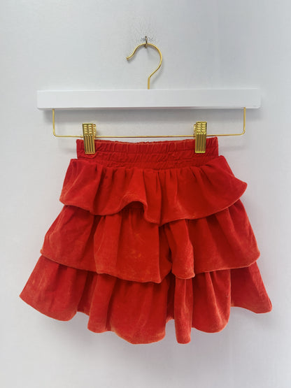 Erge Red Vintage Washed Skort