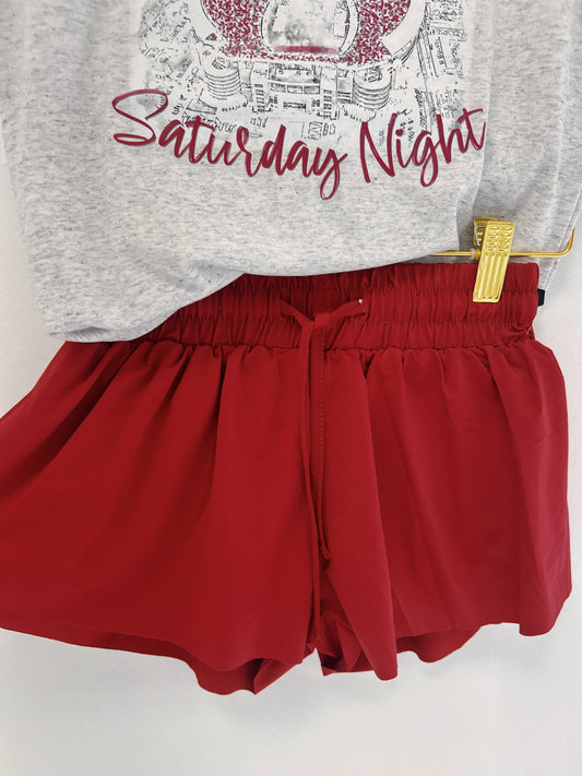 Fly Away Short- Crimson
