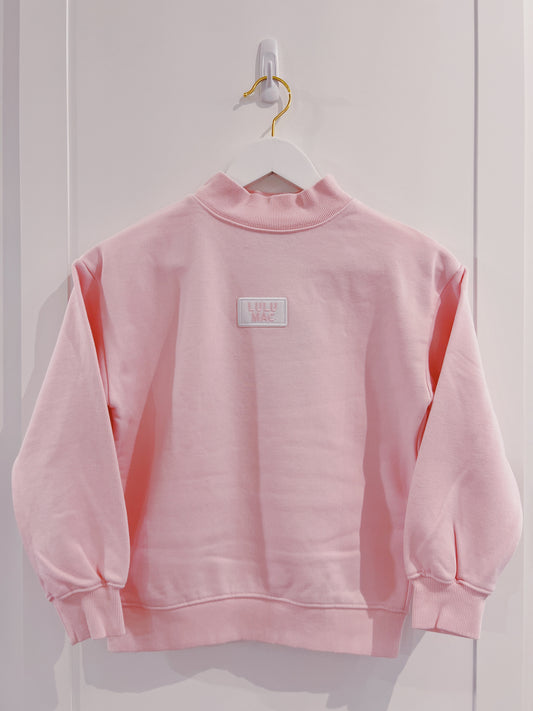 LuLu Mac Kid Terry Cloth Top- Light Pink