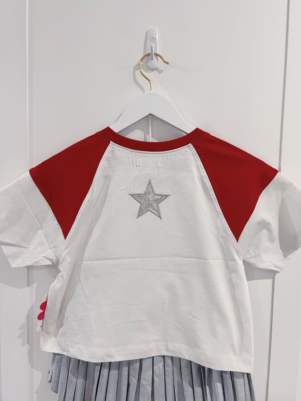 Paper Flower Football Heart Star Applique Tee