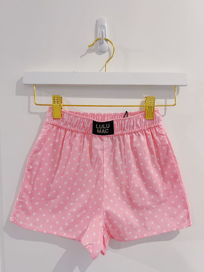 LuLu Mac Youth Pink Polka Dot Boxer Short
