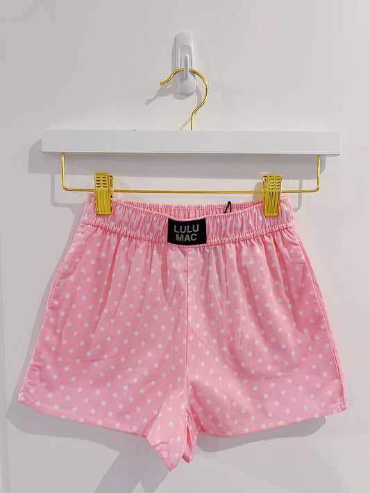 LuLu Mac Youth Pink Polka Dot Boxer Short