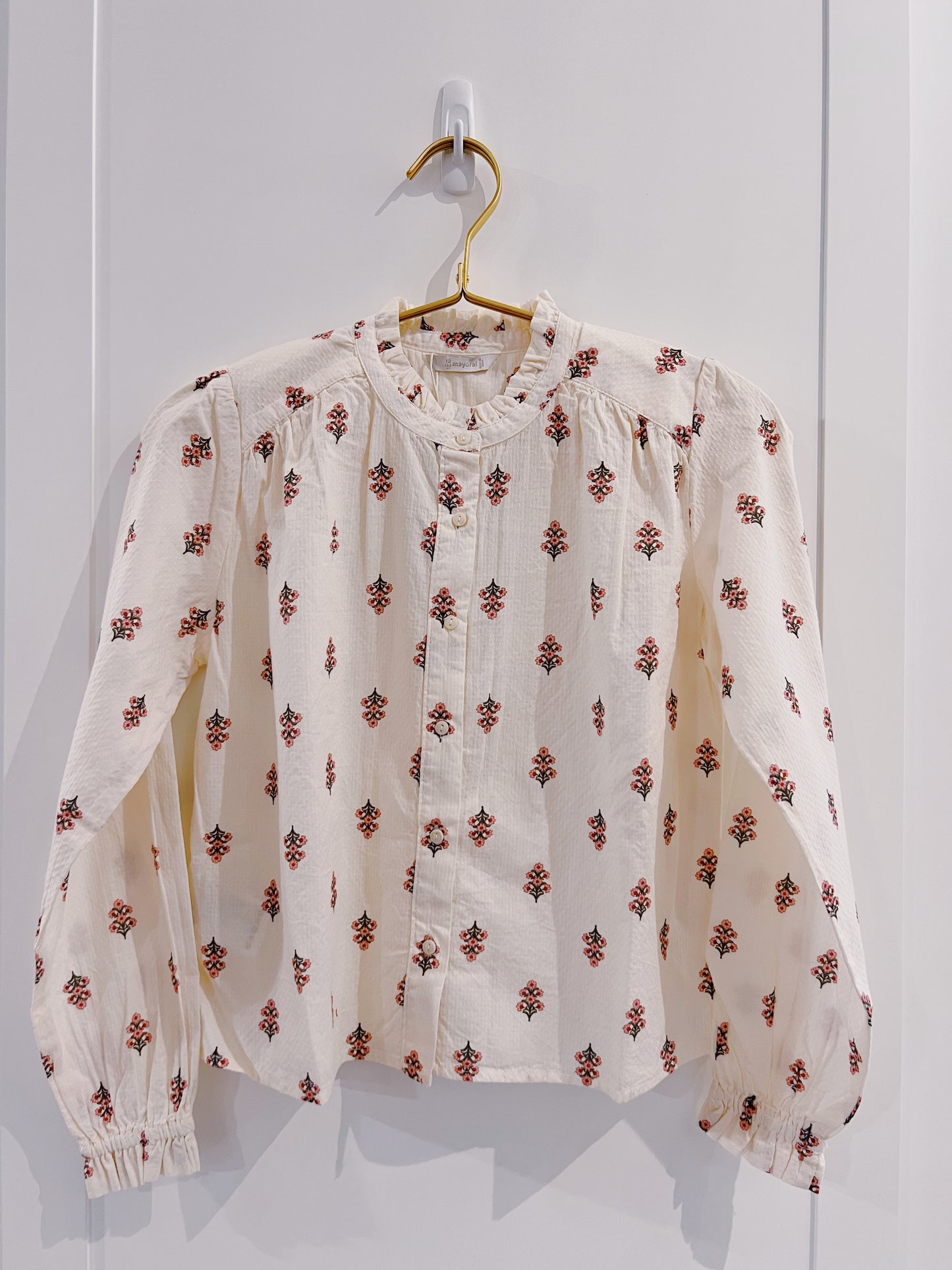 Mayoral Ivory Printed Blouse